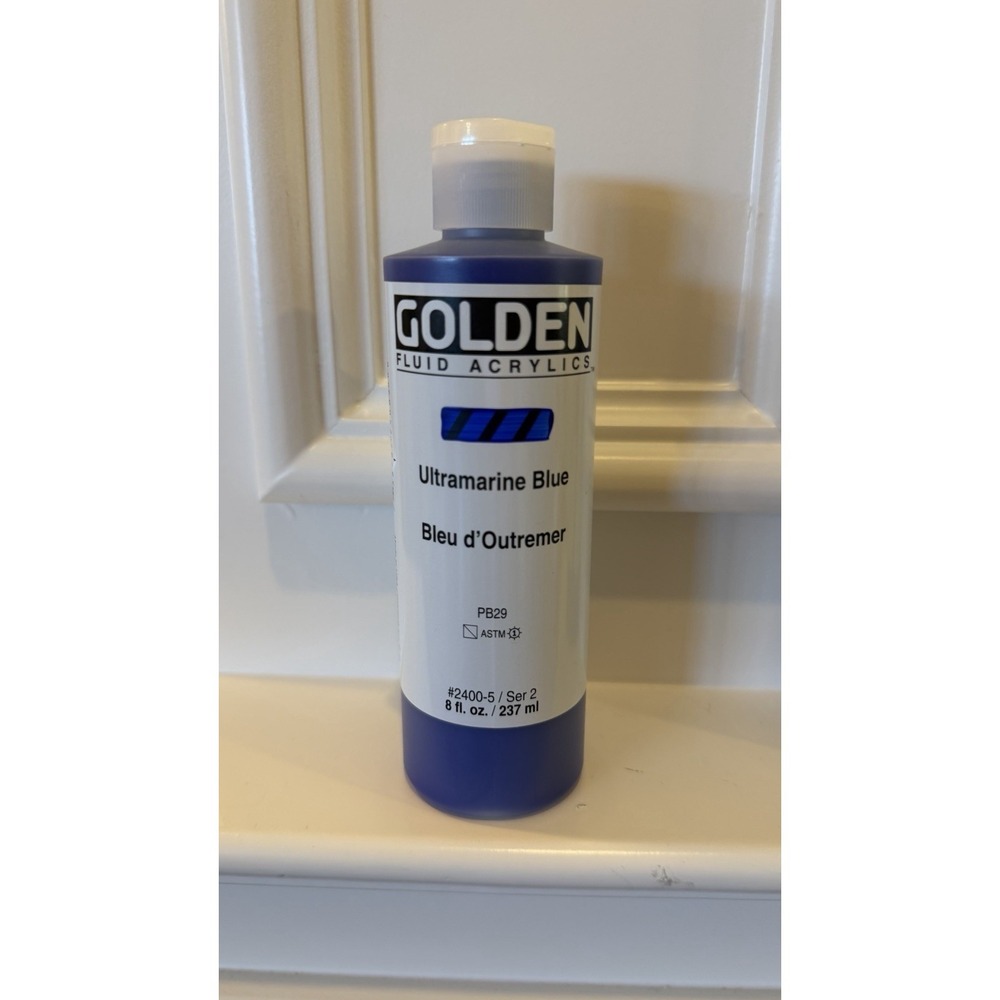 Golden Fluid Acrylics Ultramarine Blue Art Paint 8 fl oz 237ml #2400-5 Ser 2